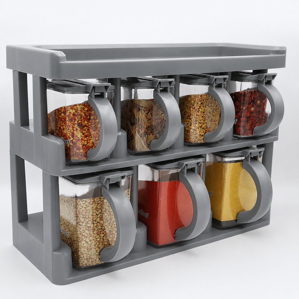 Master Chef Spice Rack With 7 Spice Jars - Image 3