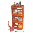 Vertical Spice Rack - Set of 6 Crystal Jars