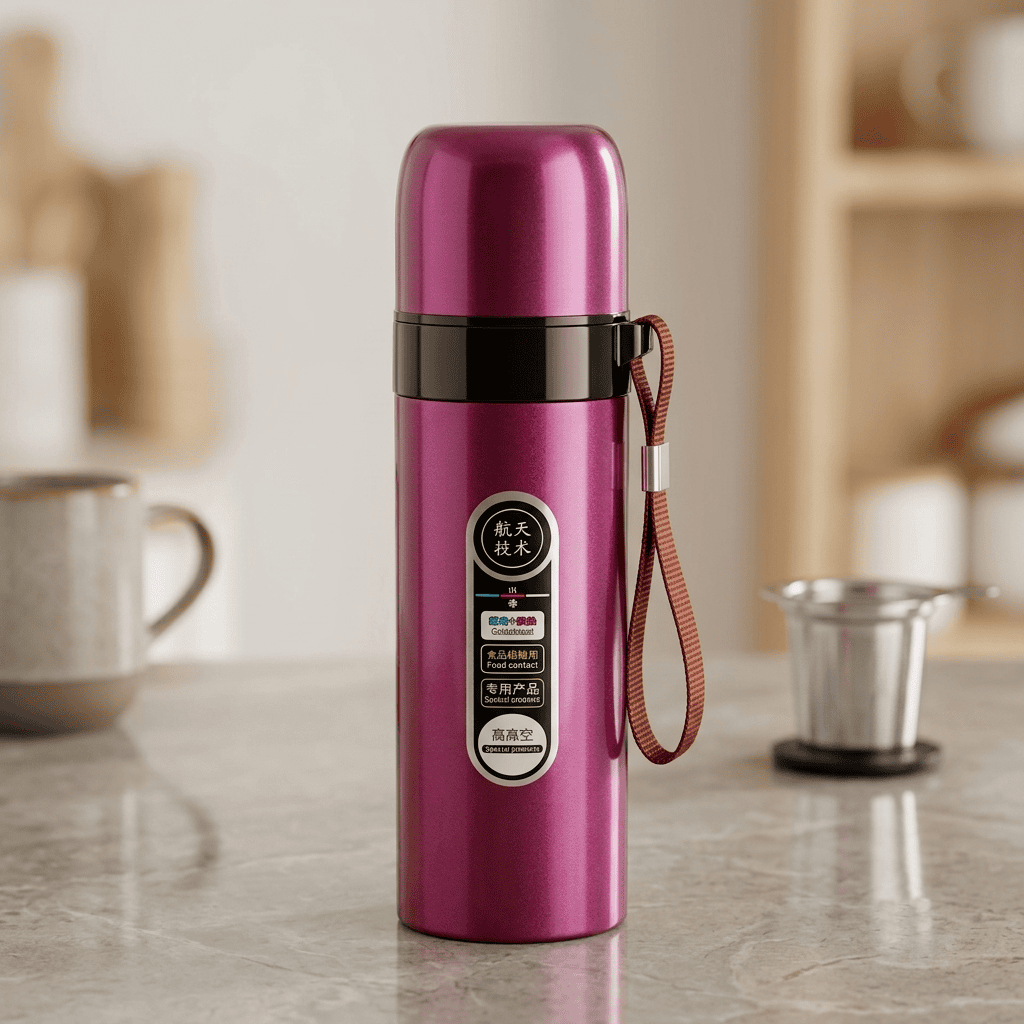Double Wall Stainless Steel Tea Vacuum Flask – Hot & Cold Insulated Water Bottle - Image 4