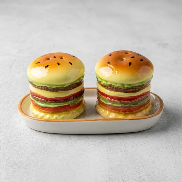 Burger Buddy Salt and Pepper Shakers